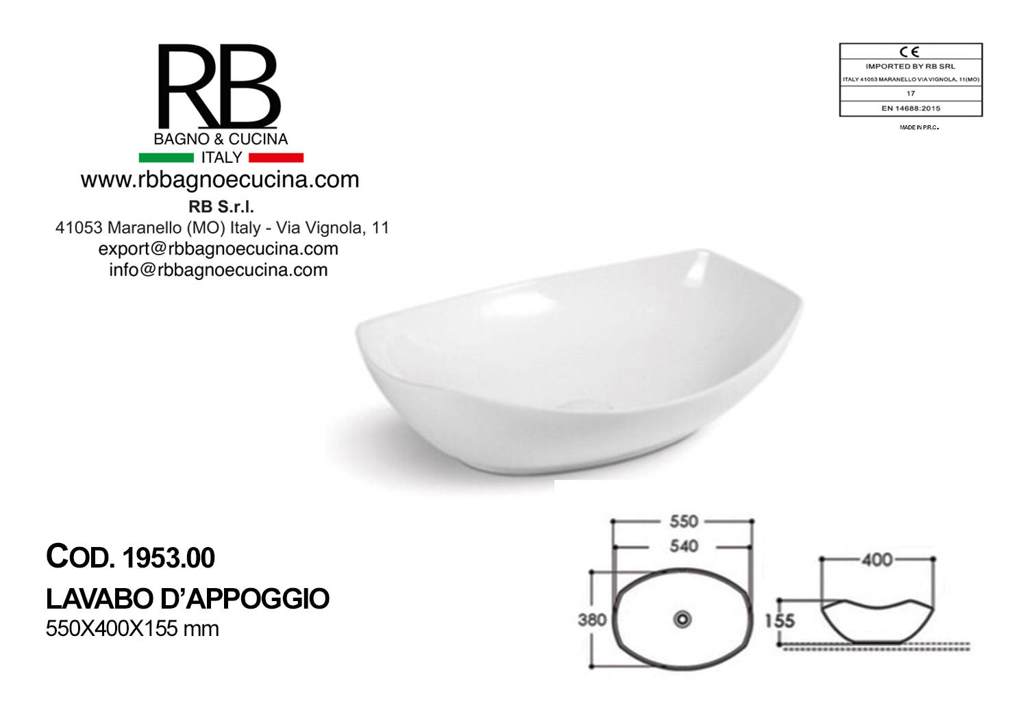 1953.20-Lavabo d'appoggio in Ceramica Oro Lucido - immagine 3