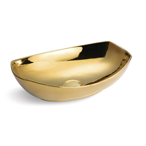 1953.20-Lavabo d'appoggio in Ceramica Oro Lucido
