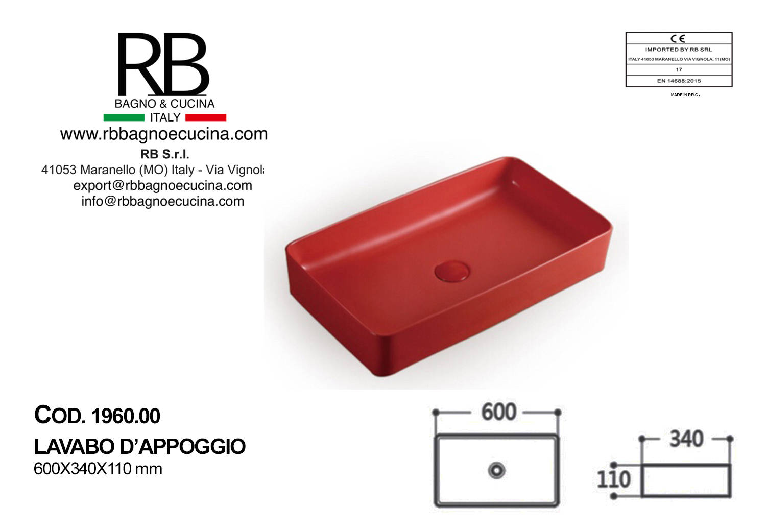 1960.00-Lavabo d'appoggio in Ceramica Bianco Lucido - immagine 3
