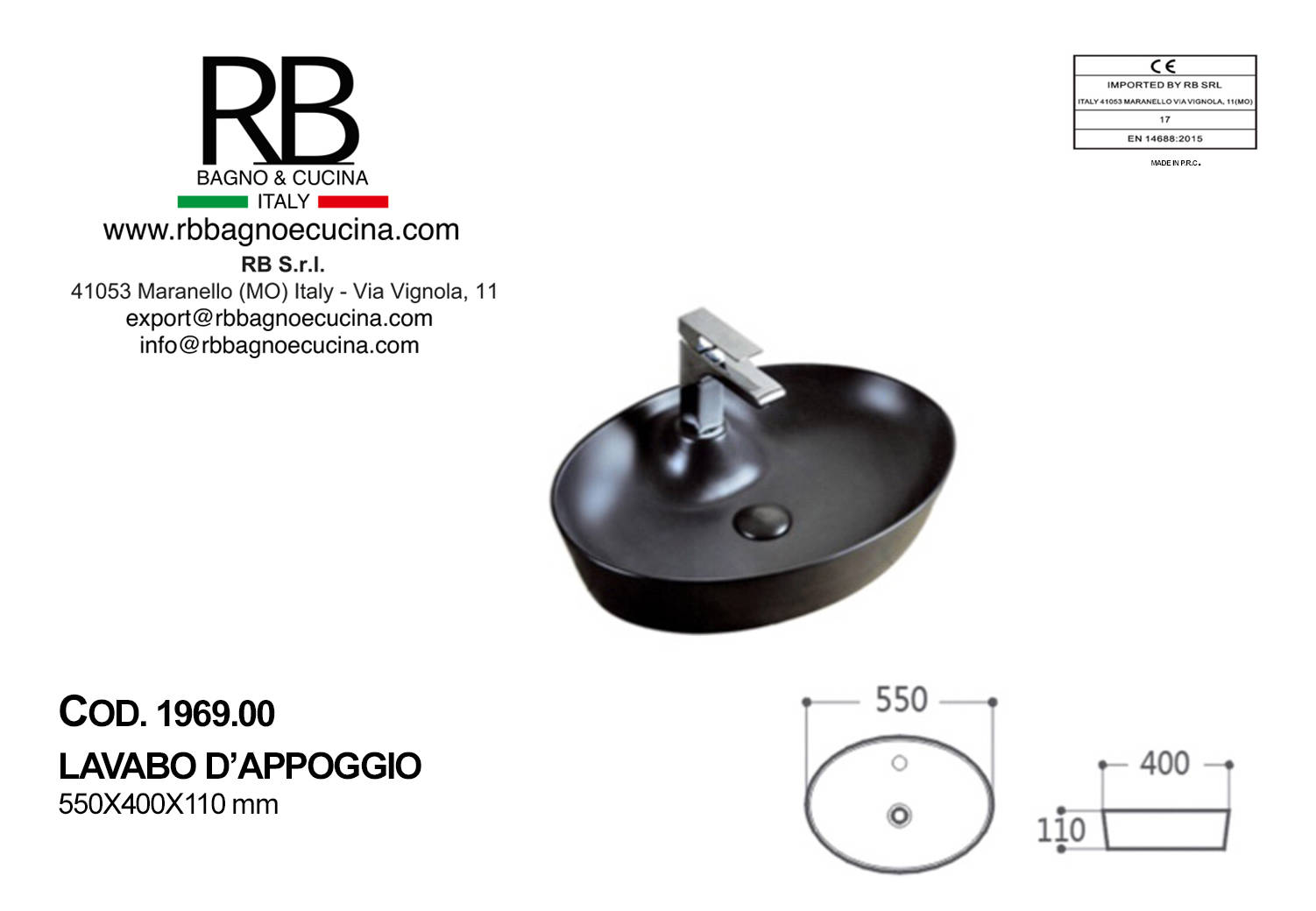 1969.00-LAVABO D'APPOGGIO IN CERAMICA - immagine 5