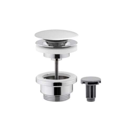 1906.00- Piletta Universale per Lavabo e Bidet da 1"1/4 Tappo in Ceramica Bianco Lucido