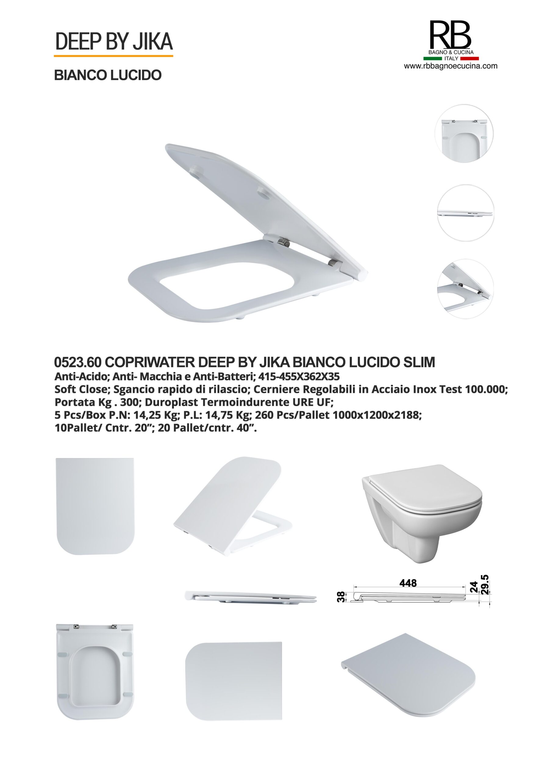 Jika -0523.60 Deep by Jika Bianco Lucido - immagine 8