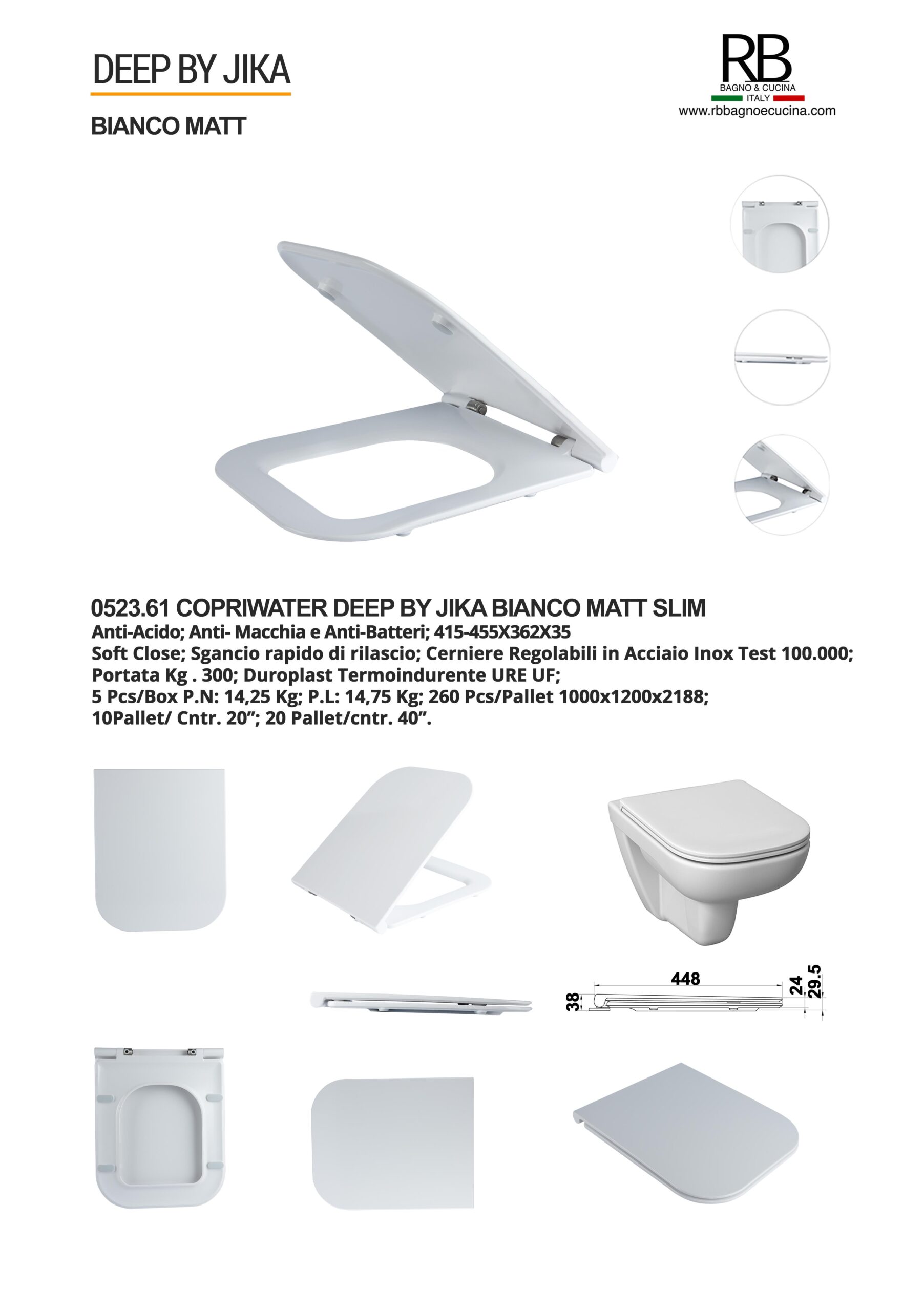 Jika -0523.61 Deep by Jika Bianco Matt - immagine 8
