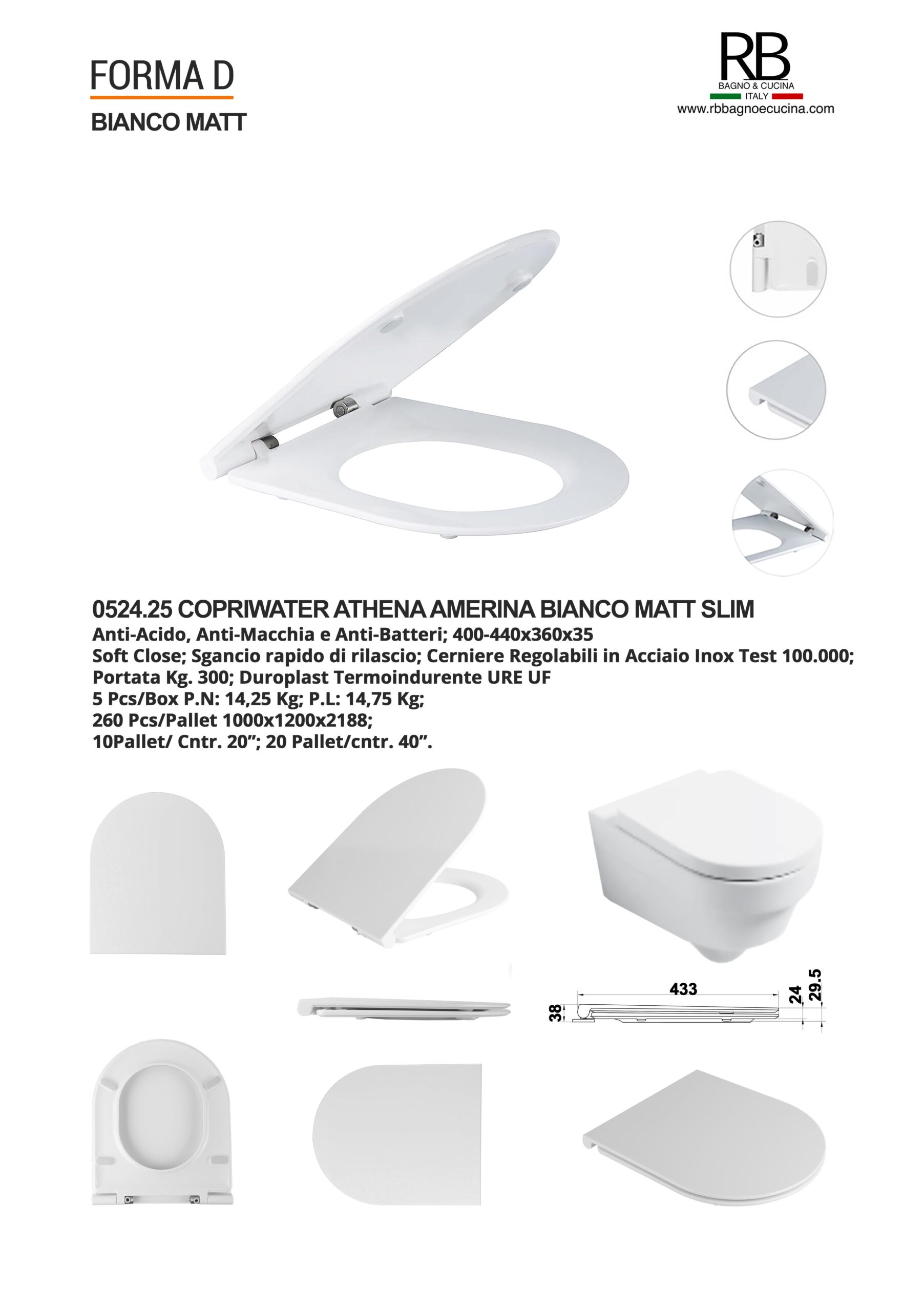 Amerina -0524.25 Athena Bianco Matt - immagine 9