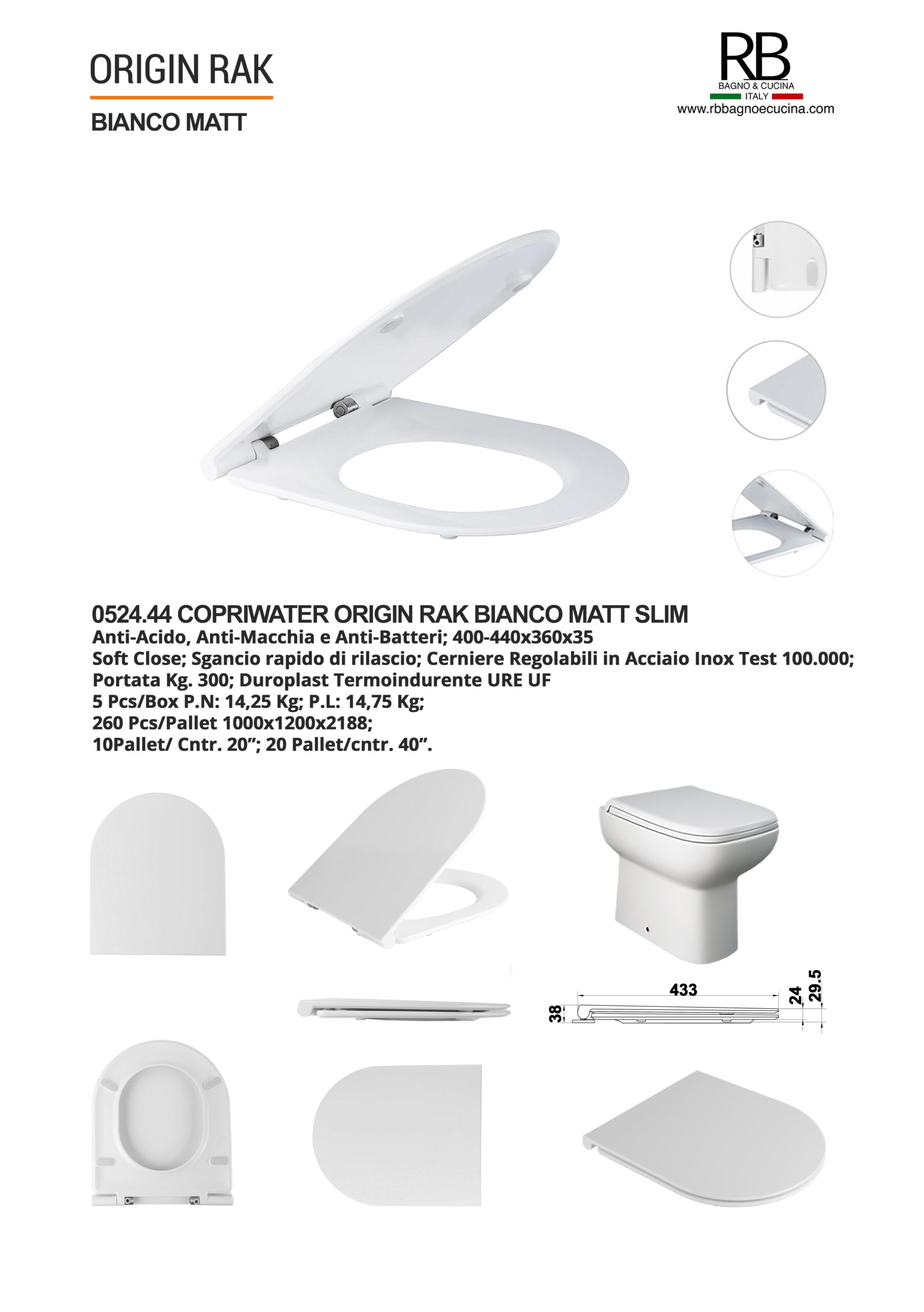 RAK -0524.44 Origin Bianco Matt - immagine 9