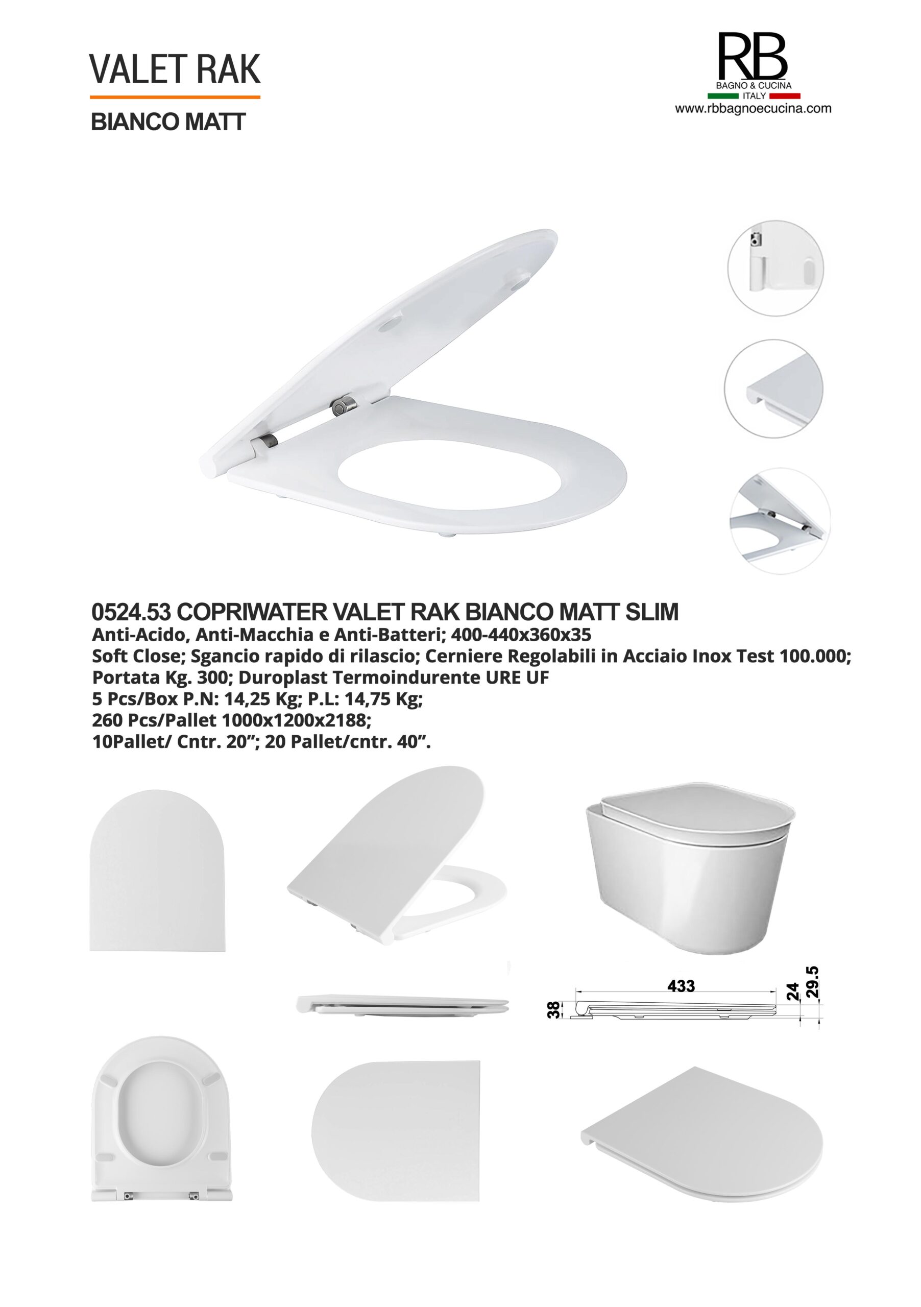 RAK -0524.53 Valet Bianco Matt - immagine 9