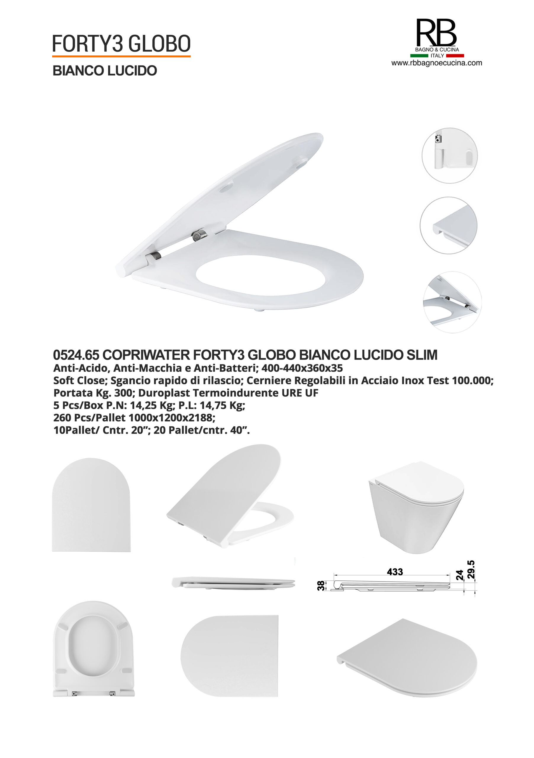 Globo -0524.65 Forty3 Bianco Lucido - immagine 9