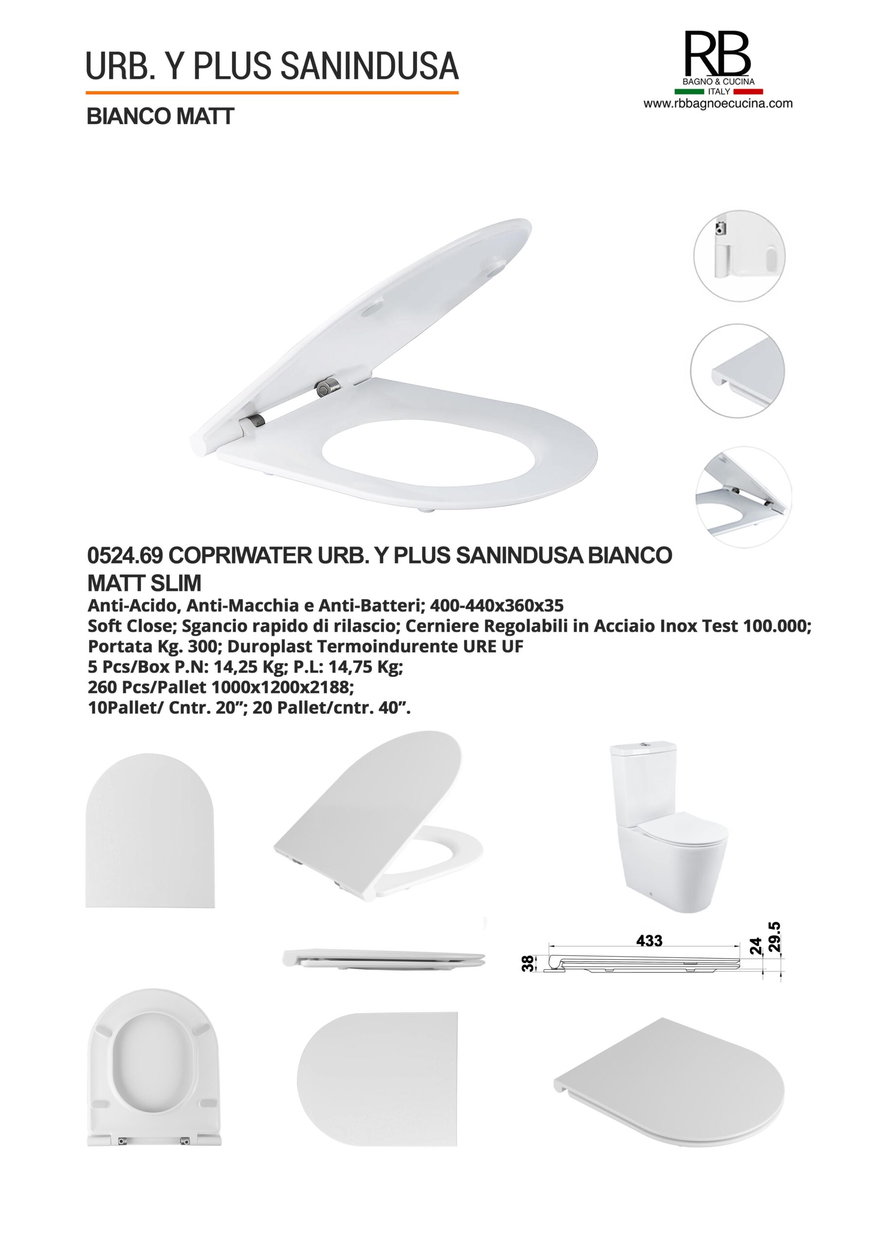 Sanindusa -0524.69 Urb. y Plus Bianco Matt - immagine 9