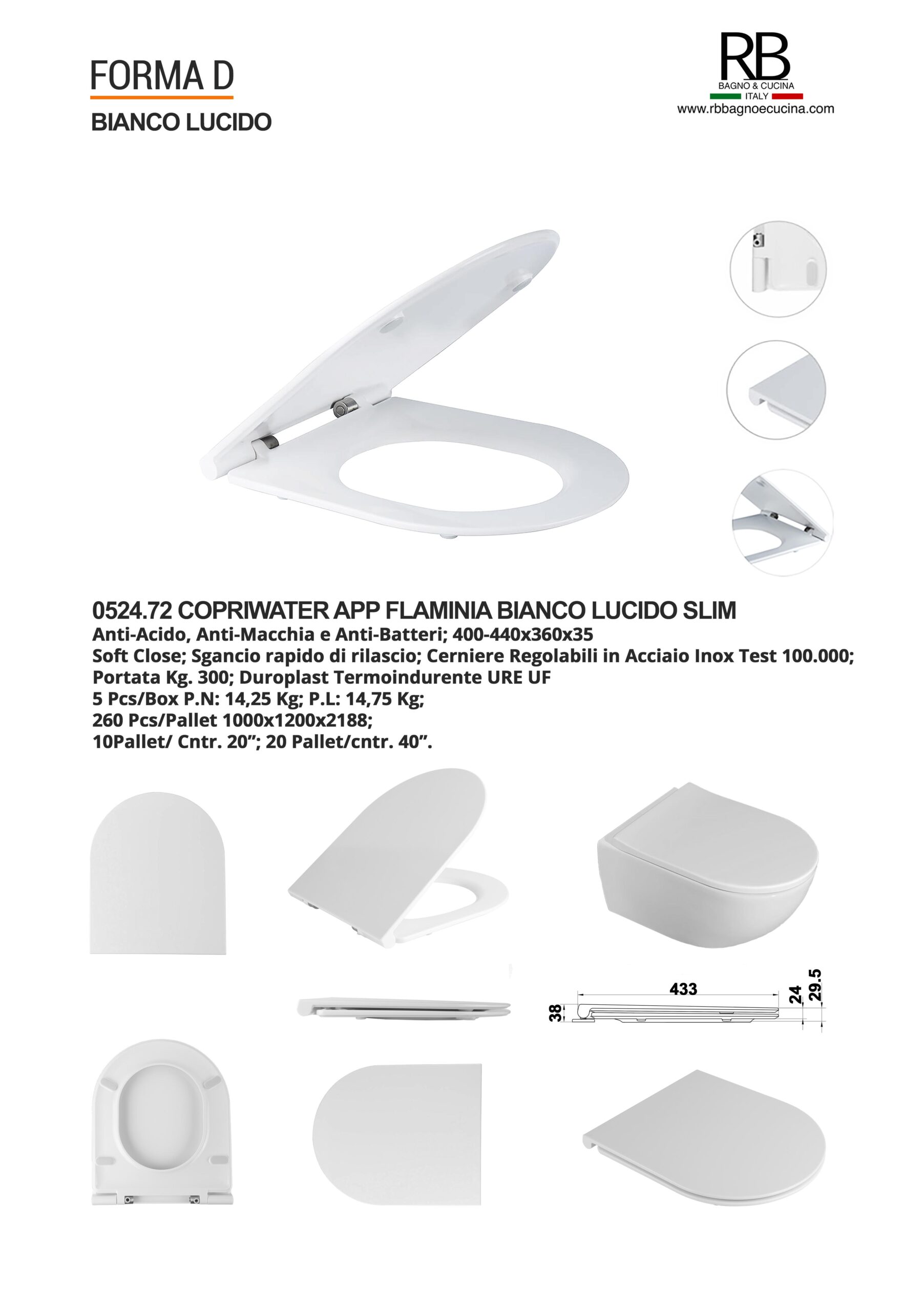 Flaminia -0524.72 App Bianco Lucido - immagine 9