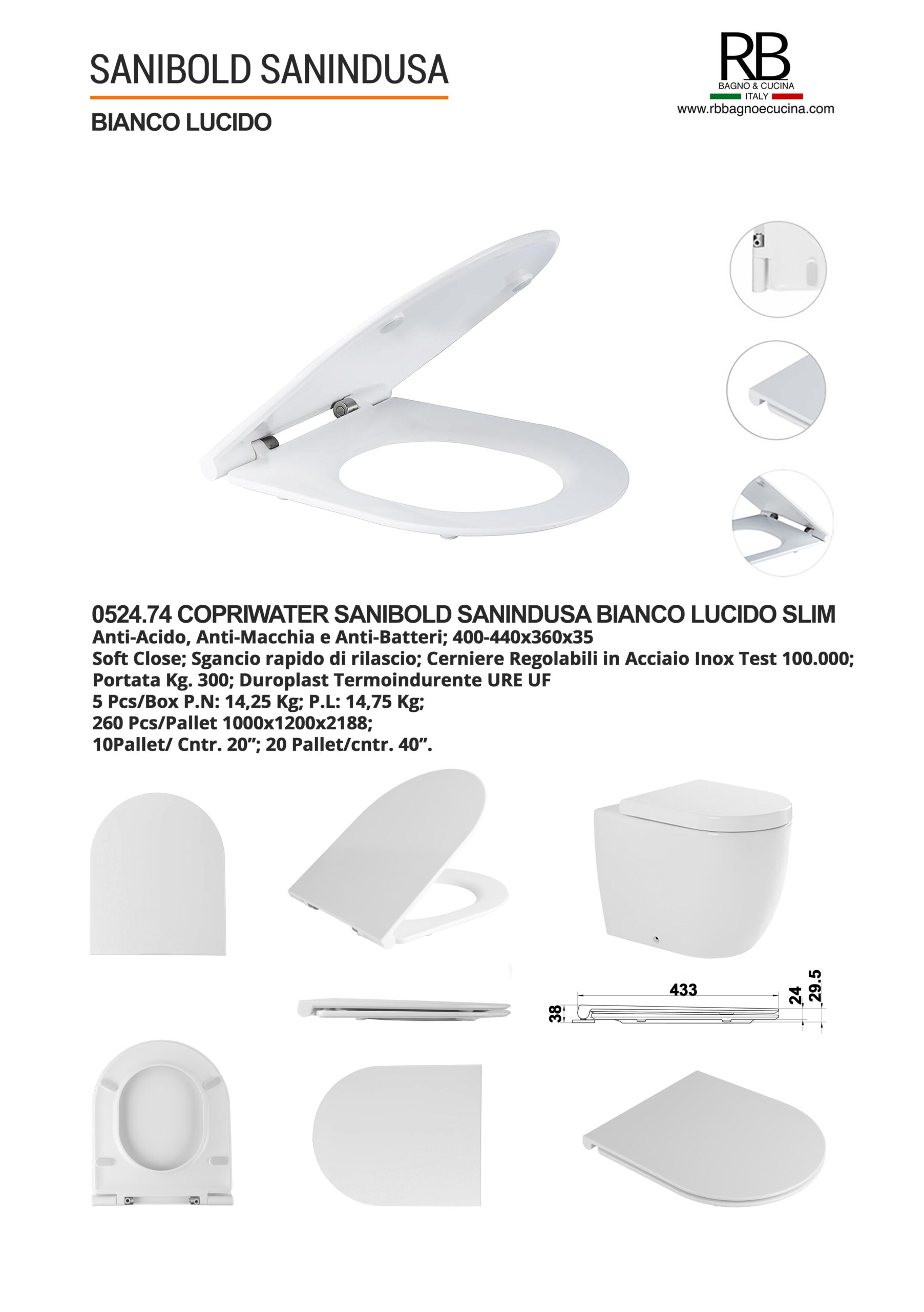 Sanindusa -0524.74 Sanibold Bianco Lucido - immagine 9