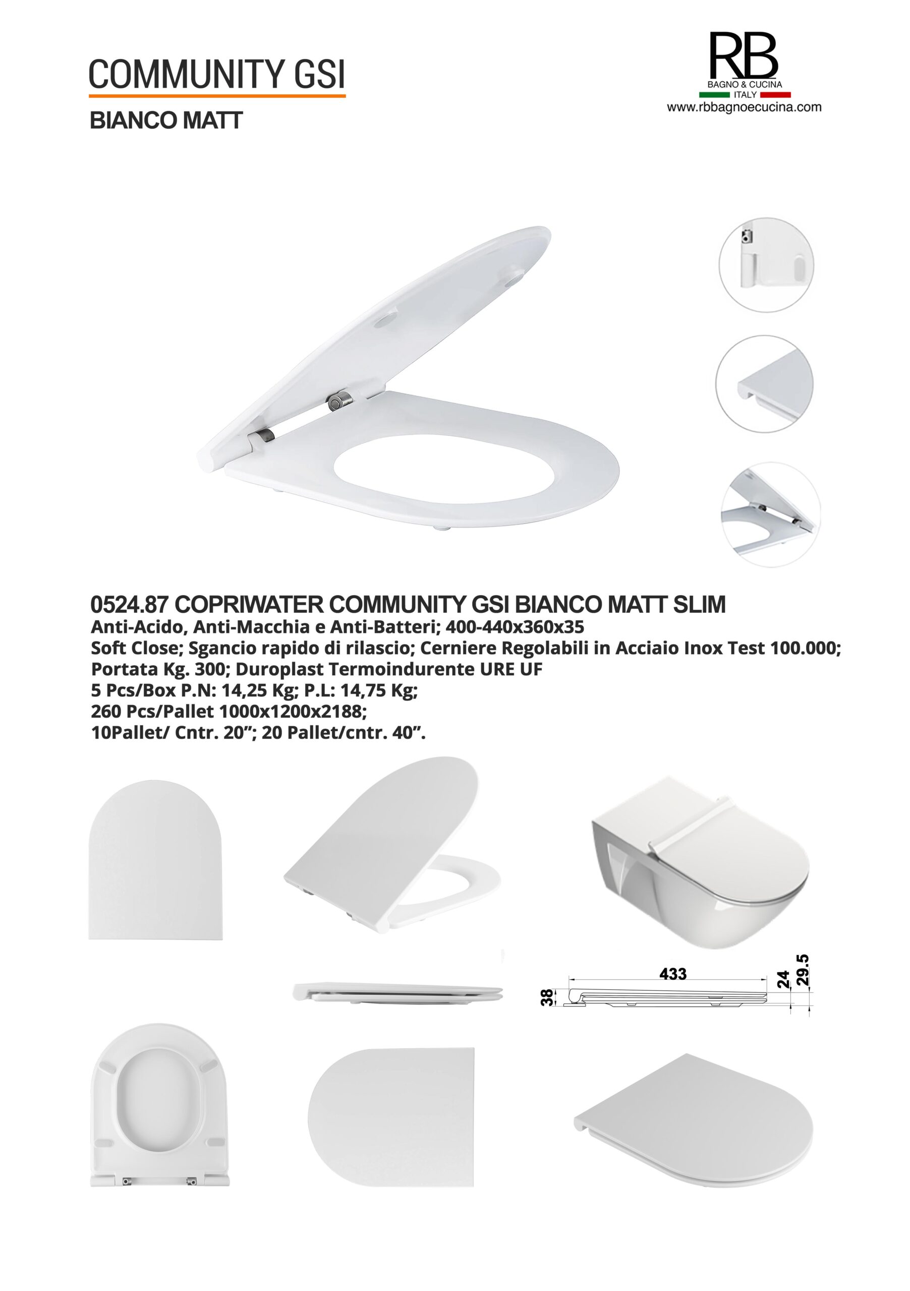 GSI -0524.87 Community Bianco Matt - immagine 9