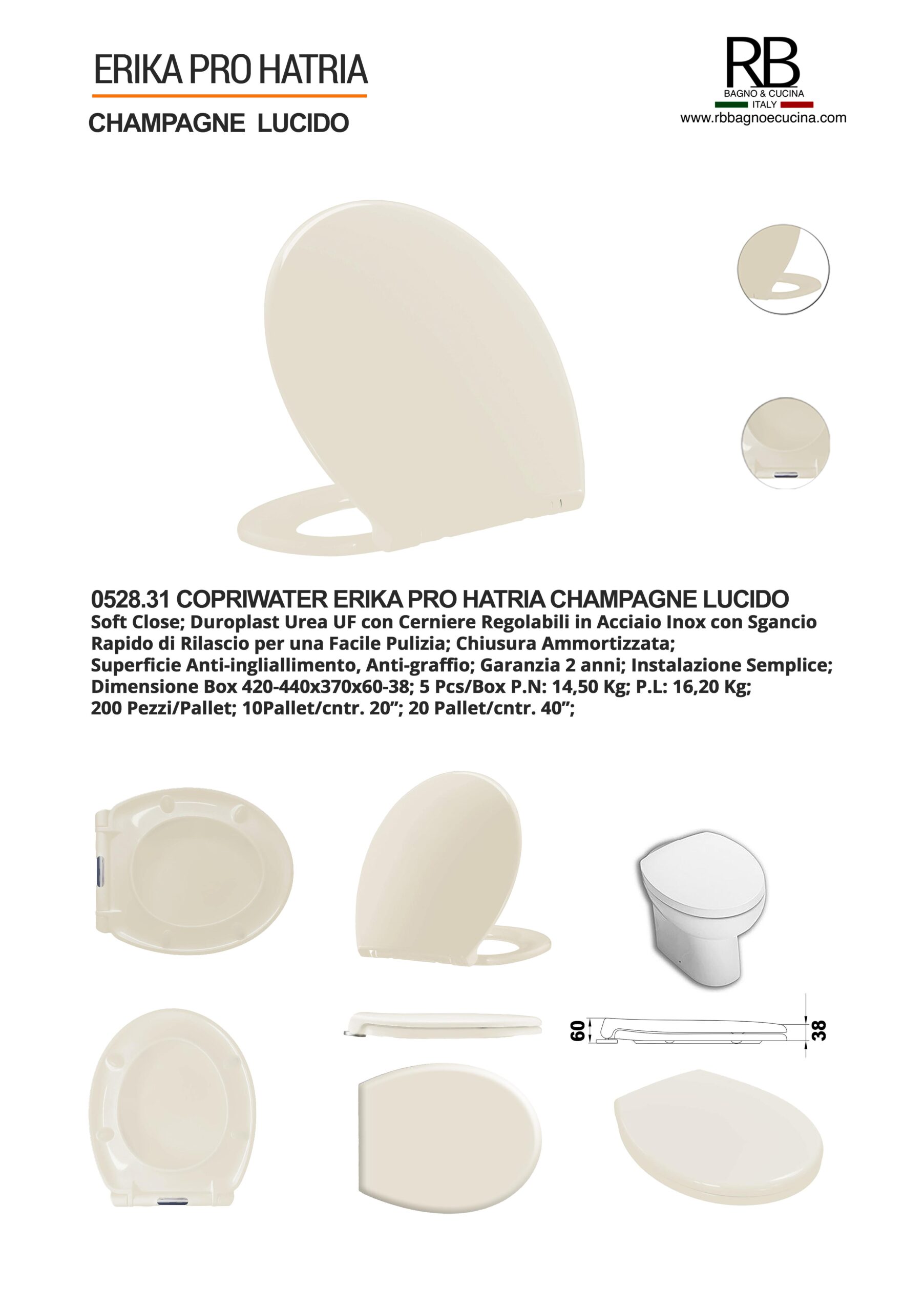 Hatria -0528.31 Erika Pro Champagne Lucido - immagine 9