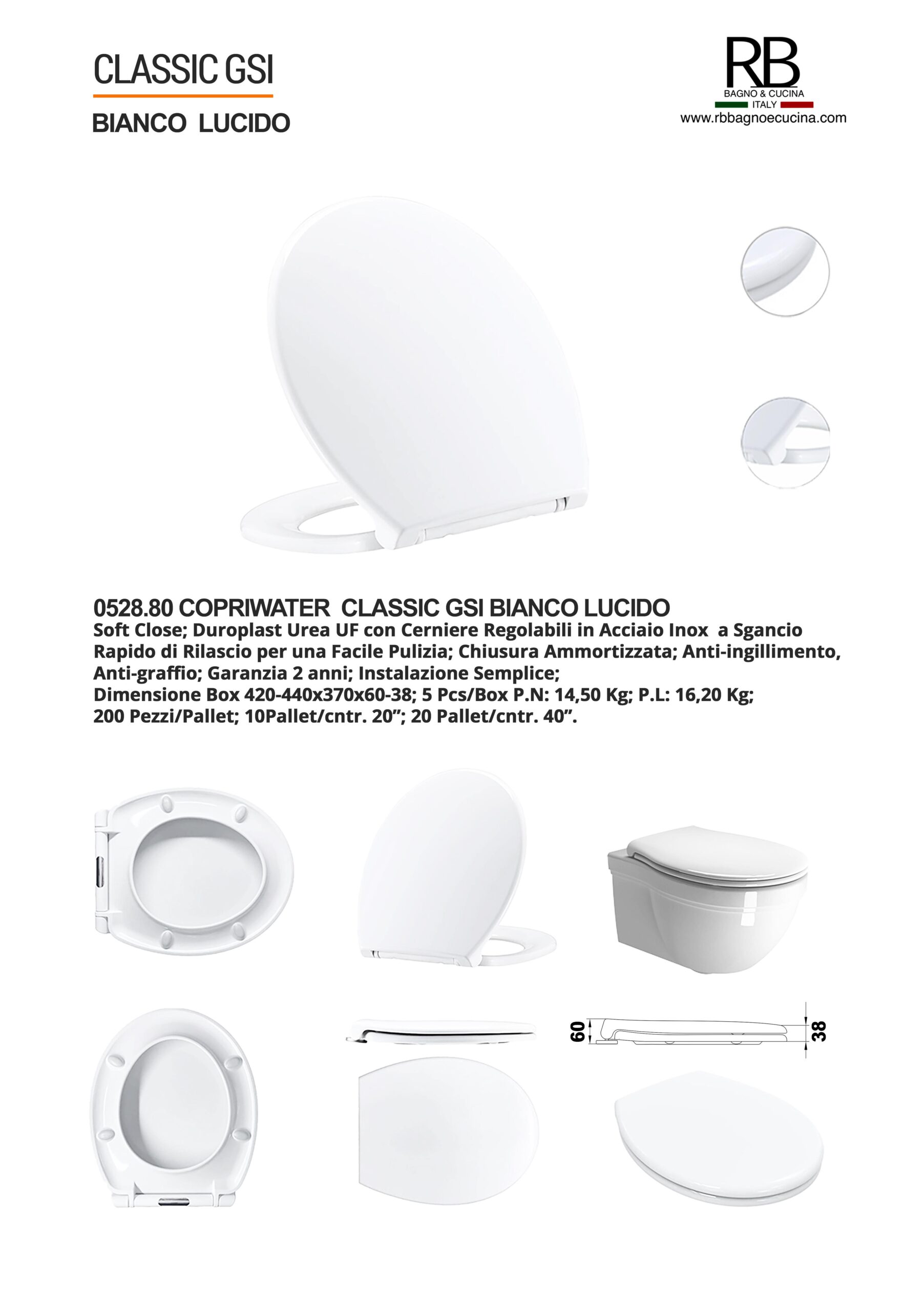GSI -0528.80 Classic Bianco Lucido - immagine 9