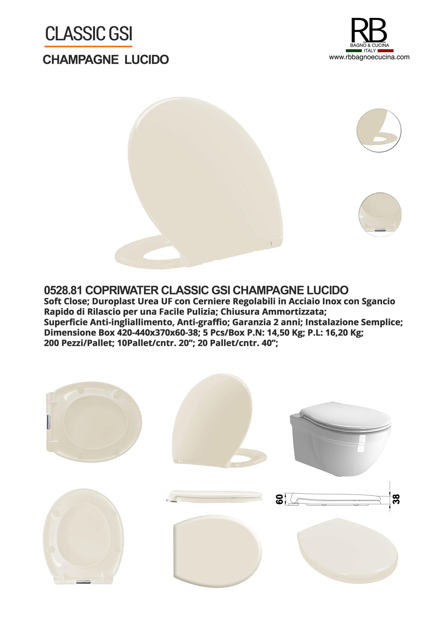 GSI -0528.81 Classic Champagne Lucido - immagine 9