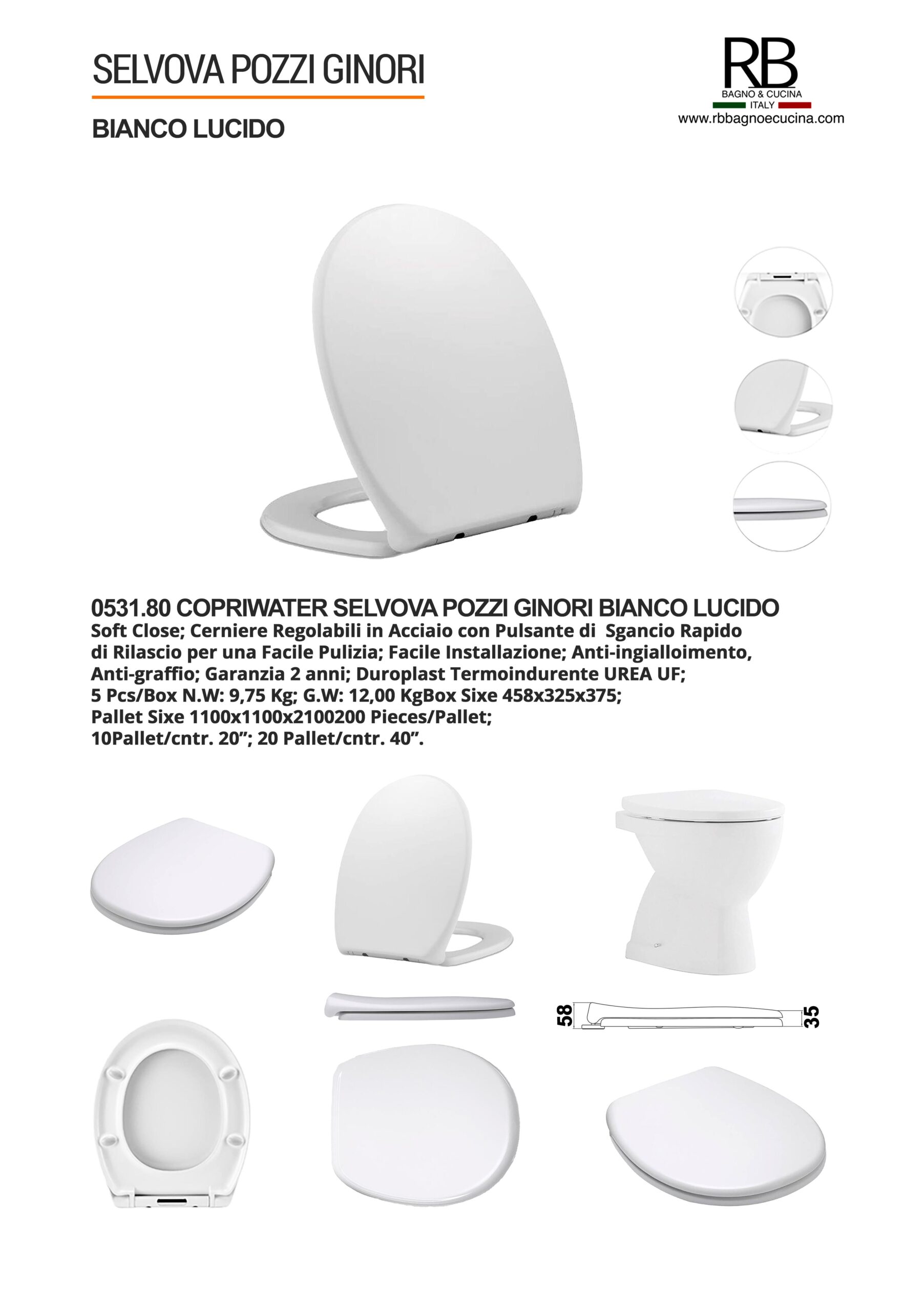 Pozzi Ginori -0531.80 Selvova Bianco Lucido - immagine 7