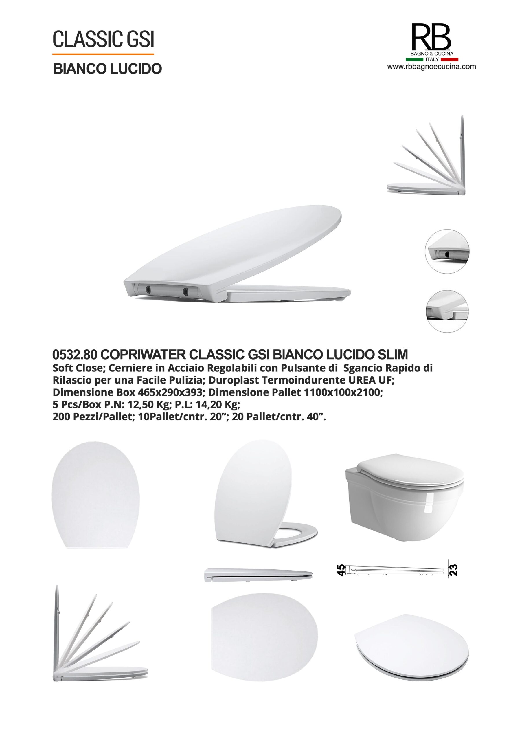 GSI -0532.80 Classic Bianco Lucido - immagine 9