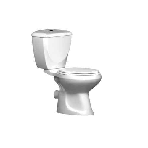 Serie Roma-1787.00 Vaso Monoblocco con Cassetta Roma P 381x518x400 in Ceramica Bianco Lucido.