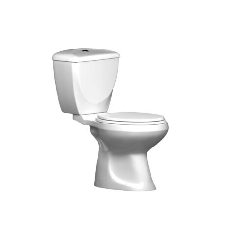 Serie Roma-1787.10 Vaso Monoblocco con Cassetta Roma S 381x518x400 in Ceramica Bianco Lucido.