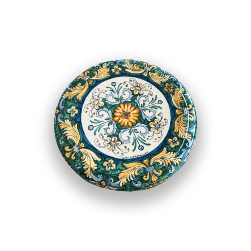 8000.04 Tavolo in Cotto D. 55 cm Forgiato e Decorato a Mano Decoro 04