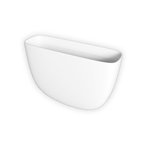Serie Roma-1787.50 Cassetta Alta Roma 487x353x330 in Ceramica Bianco Lucido.