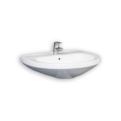 Serie Roma-1789.58 Lavabo Roma 580x450x205 in Ceramica Bianco Lucido.